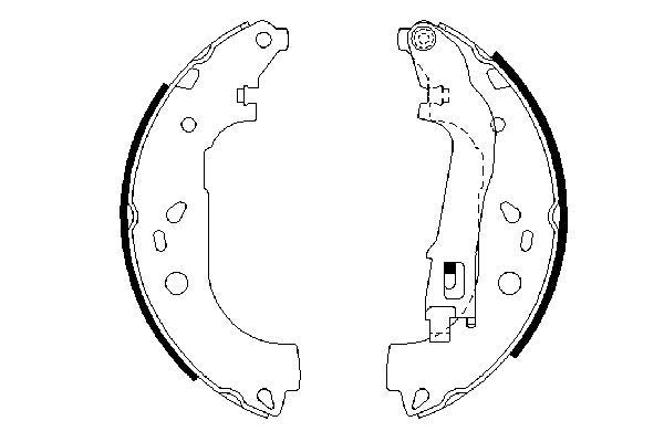 BOSCH 0986487717 Brake Shoe Set Rear 42mm Width Fits Fiat Lancia Opel Vauxhall