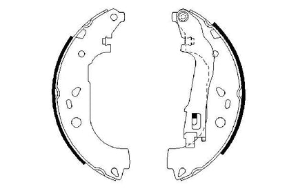BOSCH 0986487717 Brake Shoe Set Rear 42mm Width Fits Fiat Lancia Opel Vauxhall