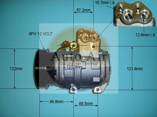 AUTO AIR 14-9726 Air Compressor A/C Air Con Air Conditioning Fits Hyundai Kia