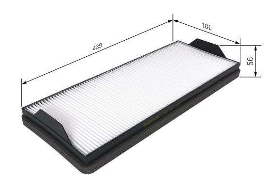 BOSCH 1987431168 Cabin Air Filter 451mm Particulate Fits MERCEDES-BENZ RENAULT