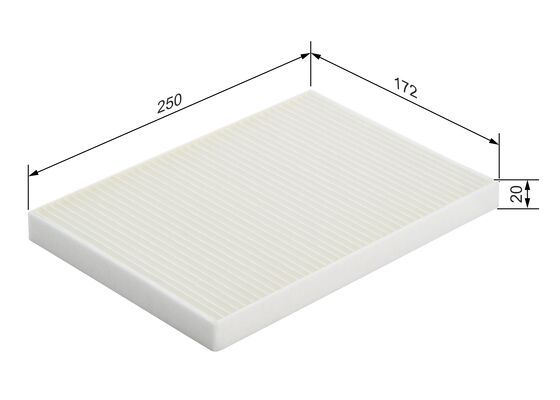 BOSCH 1987432055 Cabin Air Filter 251.5mm Fits Hyundai i30 Kia Cee'D Pro Cee'D