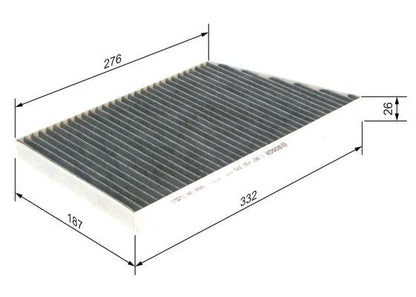 BOSCH 1987432370 Cabin Air Filter Engine Compartment Fits CLC-Class CLK