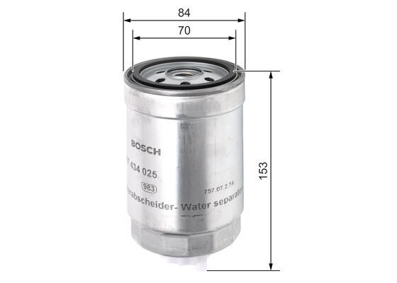 BOSCH 1457434025 Fuel Filter For INTERNATIONAL HARV. MAN SCANIA VOLVO VW CASE IH