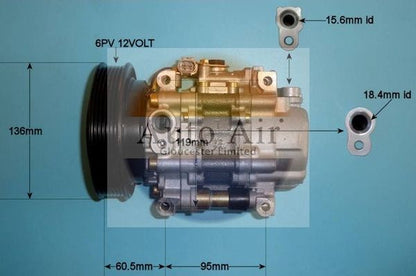 AUTO AIR 14-0226 Air Compressor A/C Air Conditioning Fits Alfa Romeo Fiat