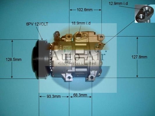 AUTO AIR 14-1458 Air Compressor A/C Air Con Air Conditioning Fits Hyundai Kia