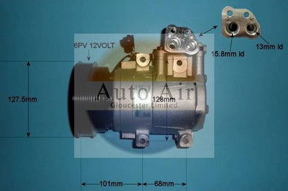 AUTO AIR 14-2070 Air Compressor A/C Air Con Air Conditioning Fits Hyundai Coupe