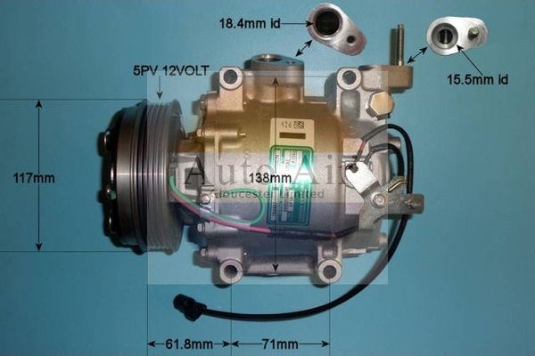AUTO AIR 14-3425 Air Compressor A/C Air Con Air Conditioning Fits Honda Civic