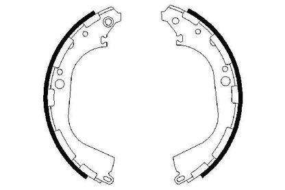 BOSCH 0986487464 Brake Shoe Set Rear 51mm Width Braking System Fits Nissan