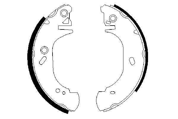 BOSCH 0986487401 Brake Shoe Set Rear 65mm Width Braking System Fits Ford Transit