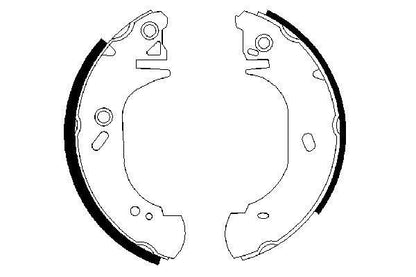 BOSCH 0986487401 Brake Shoe Set Rear 65mm Width Braking System Fits Ford Transit