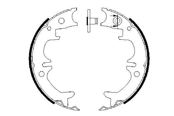 BOSCH 0986487680 Brake Shoe Set For Parking Brake Rear Fits Lexus Toyota