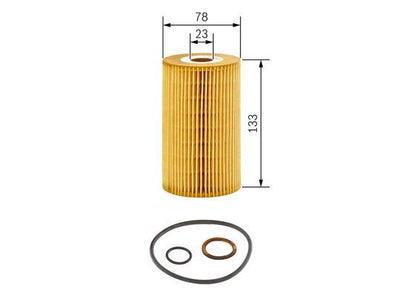 BOSCH 1457429276 Oil Filter 78mm Outer Ø Insert Fits Mercedes-Benz T2/LN1