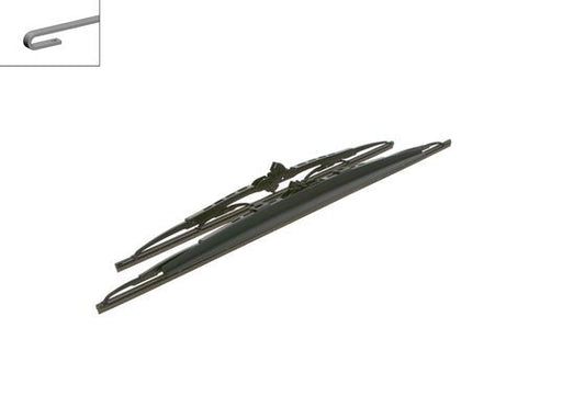 2x BOSCH Wiper Blades (Pair) For BMW Chevrolet Chrysler Citroen Daewoo Fiat Ford