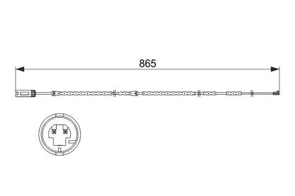 BOSCH 1987473519 Brake Pad Wear Warning Contact Front Fits BMW 3 Series X1