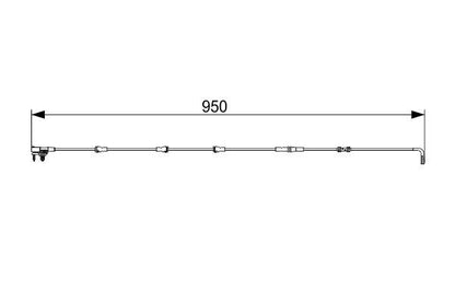 BOSCH 1987473564 Brake Pad Wear Warning Contact Rear 950mm Length For Land Rover