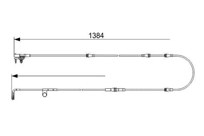 BOSCH 1987473582 Brake Pad Wear Warning Contact Front 1384mm Fits Land Rover
