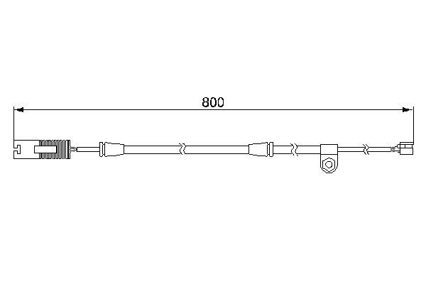 BOSCH 1987474945 Brake Pad Wear Warning Contact Front 800mm Length Fits BMW X5