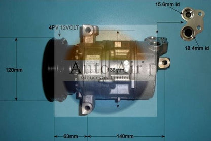 AUTO AIR 14-0760 Air Compressor A/C Air Conditioning Fits Fiat Doblo Stilo