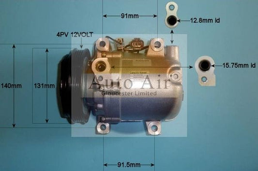 AUTO AIR 14-9693 Air Conditioning Compressor Fits Subaru Forester Impreza