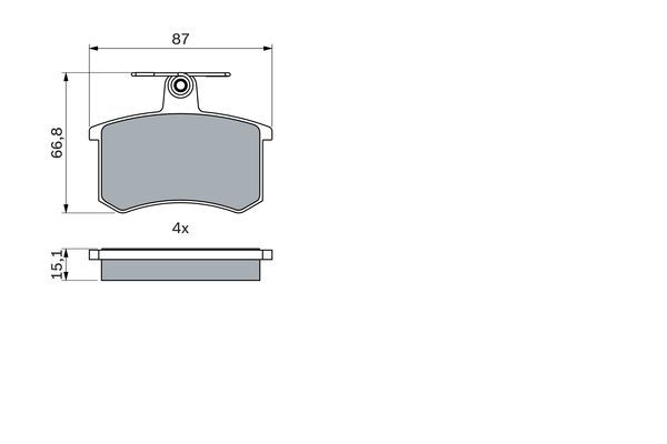 BOSCH 0986494059 Brake Pad Set For Disc Brake Rear Fits Audi Fiat Lancia