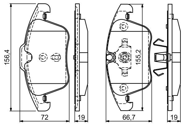 BOSCH 0986494169 Brake Pads 20.2mm Thickness Fits FORD JAGUAR VOLVO LAND ROVER