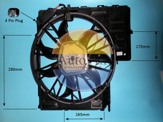 AUTO AIR 05-1060 Radiator Fan Electric Motor Centre Cooling System Fits BMW X5