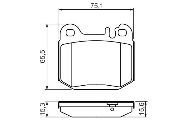 BOSCH 0986494410 Brake Pad Set For Disc Brake Rear Fits Mercedes-Benz M-Class