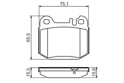 BOSCH 0986494410 Brake Pad Set For Disc Brake Rear Fits Mercedes-Benz M-Class