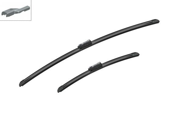 2 x BOSCH AEROTWIN A143S Flat Wiper Blades (Pair) Fits Citroen Fiat Ford Peugeot