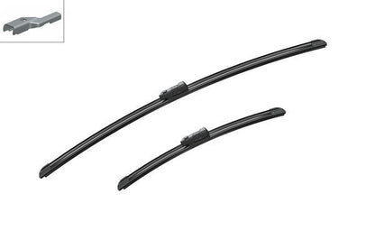 2 x BOSCH AEROTWIN A143S Flat Wiper Blades (Pair) Fits Citroen Fiat Ford Peugeot