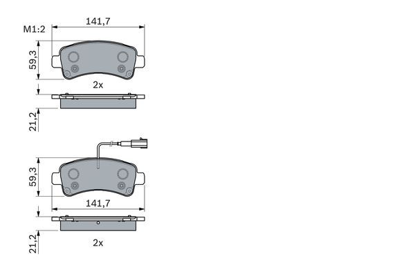 BOSCH 0986494765 Brake Pad Set For Disc Brake Rear Fits Citroën Fiat Peugeot