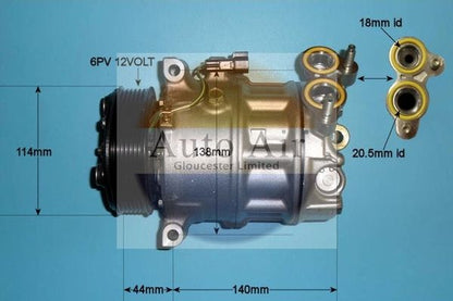 Auto Air 14-2066 A/C Air Con Compressor Air Conditioning Fits Ford Mazda Volvo