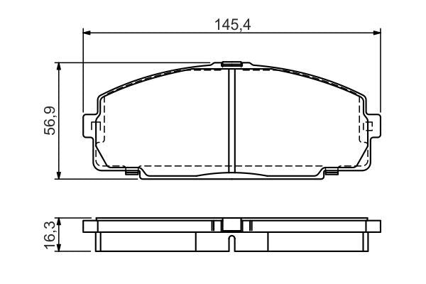 BOSCH 0986495058 Brake Pad Set For Disc Brake Front Fits Granvia Hiace REGIUS