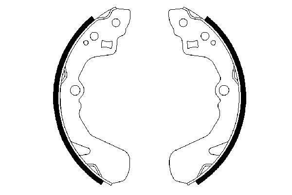 BOSCH 0986487436 Brake Shoe Set Rear 32mm Width Fits Daihatsu Subaru Suzuki