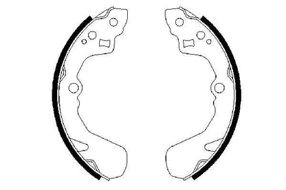 BOSCH 0986487436 Brake Shoe Set Rear 32mm Width Fits Daihatsu Subaru Suzuki