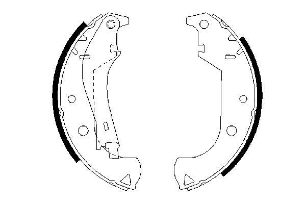 BOSCH 0986487626 Brake Shoe Set Rear 42mm Width Braking Fits Fiat Doblo Siena