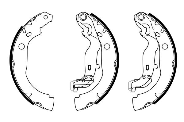 BOSCH 0986487774 Brake Shoe Set Rear 42mm Width Fits Dacia Duster Renault Duster