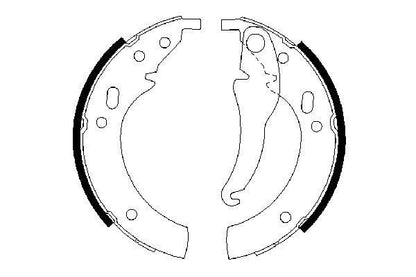 BOSCH 0986487012 Brake Shoe Set Rear 42mm Width Braking System Fits BMW