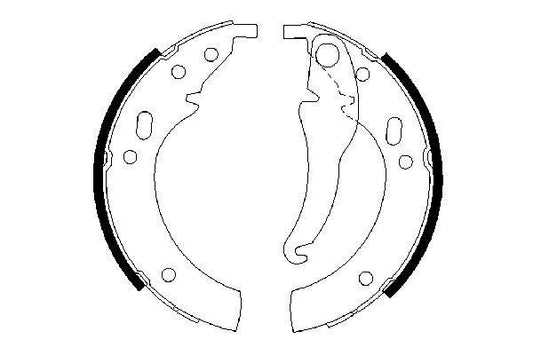 BOSCH 0986487012 Brake Shoe Set Rear 42mm Width Braking System Fits BMW