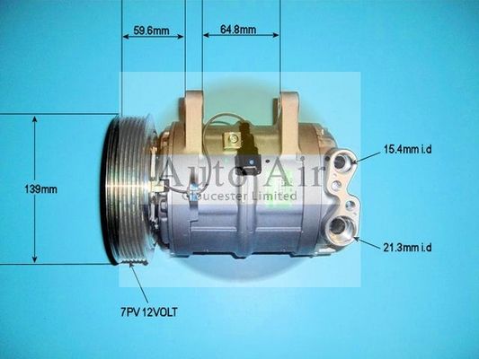 AUTO AIR 14-9654 Air Compressor A/C Air Conditioning Fits Nissan Terrano II