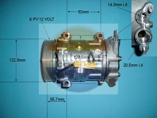 Auto Air 14-1309 A/C Air Con Compressor Air Conditioning Fits Citroen Peugeot