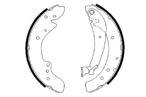 BOSCH 0986487521 Brake Shoe Set Rear 57mm Width Fits Fiat Ducato Peugeot Boxer