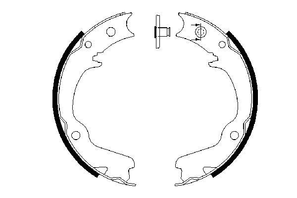 BOSCH 0986487681 Brake Shoe Set For Parking Brake Rear Fits Impreza Legacy