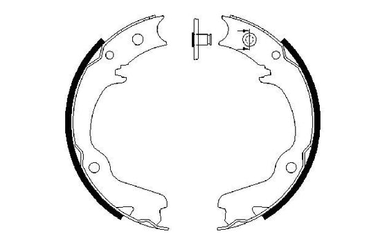 BOSCH 0986487681 Brake Shoe Set For Parking Brake Rear Fits Impreza Legacy