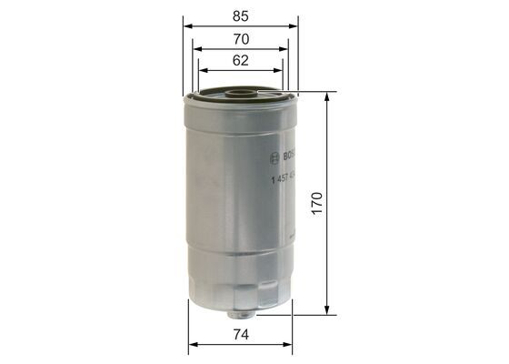BOSCH 1457434310 Fuel Filter Spin-On 80.5mm Diameter Fits Fiat Jeep Kia