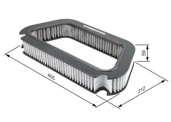 BOSCH 1987432423 Cabin Air Filter 405.3mm Length Activated Carbon Fits Audi A8