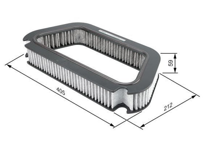 BOSCH 1987432423 Cabin Air Filter 405.3mm Length Activated Carbon Fits Audi A8