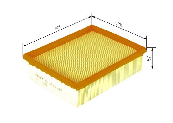 BOSCH 1457433280 Air Filter Fits Citroën Xsara Xsara Picasso Peugeot 206 206 Van