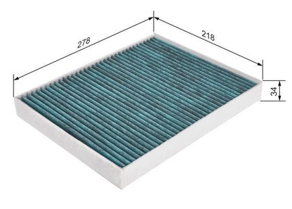 BOSCH 0986628517 Cabin Air Filter 278mm Activated Carbon Fits Audi Porsche VW