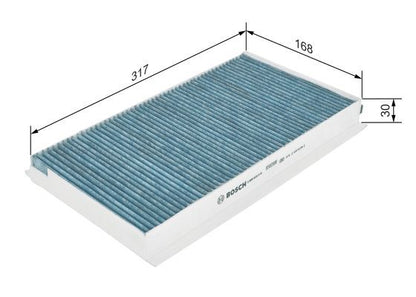 BOSCH 0986628518 Cabin Air Filter 317mm 30mm Height Fits BMW 5 Series 6 Series